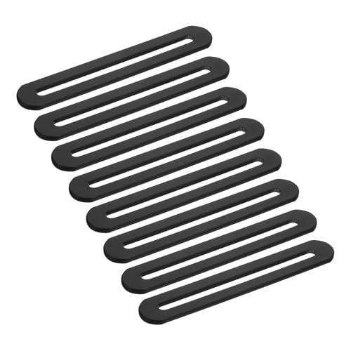 uxcell 8Pcs Adjustable Flat Mending Plate Support with Slot, 4.33 x 0.75 Inch Stainless Steel Slotted Straight Brace Brackets for Wooden Furniture, Black - size: 4.33 x 0.75 Inch
