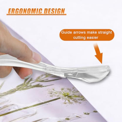 3PCS Car Wrapping Paper Cutter with 10 Replaceable Blades (White) - color: White