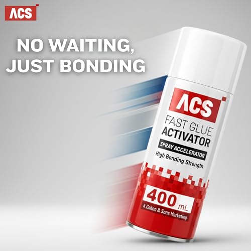 ACS Fast Glue Activator Spray, High Bonding Strength, 400ml - size: Activator