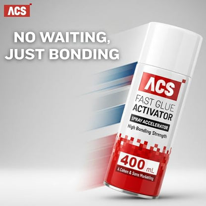 ACS Fast Glue Activator Spray, High Bonding Strength, 400ml - size: Activator