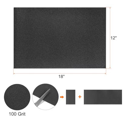 HARFINGTON 10pcs Sandpaper 100 Grit 18 x 12 Inch Silicon Sanding Sheets - size: 100 Grit