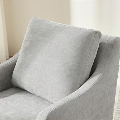 VKNOW Upholstered Dining Chairs, Dining Room Chairs with Casters - color: Light Grey, size: 1