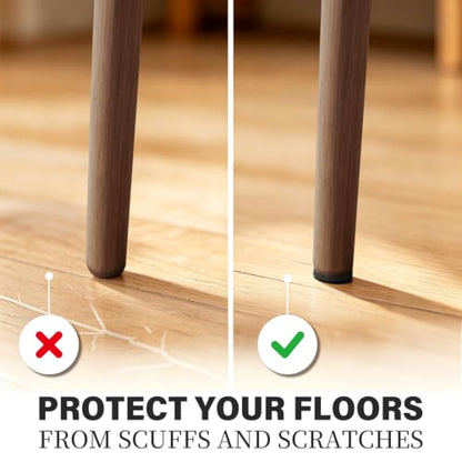 Felt Furniture Pads for Hardwood Floors -Yelanon Felt Pads for Chair Legs - color: Black & Beige & Brown