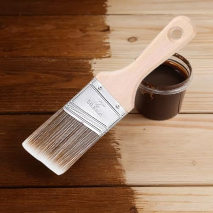 5-Piece Angled Paintbrush Set for DIY Home Improvement Painting Tools, Detail Brushes for Walls, Furniture, Trim, and Crafts - color: 1pcs-beige