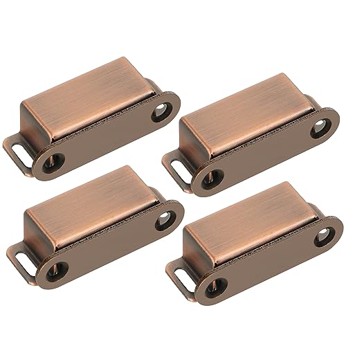 Alise Magnetic Cabinet Latch Cabinet Door Catch Clasps Red Bronze,4 Pcs - color: Red Bronze, size: 1-Small Size