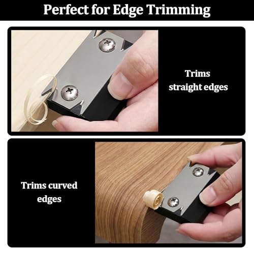 Edge Banding Trimmer,Blade Veneer Edge Trimmer for Woodworking,Hand Planer Edge Bander for Burrs,Edge Corner Planer,Wood Chamfering Fillet Scraper - size: 1 pcs