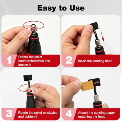 SHALL Mini Pen Sander, Electric Reciprocating Sander w/ 4 Adjustable Speeds
