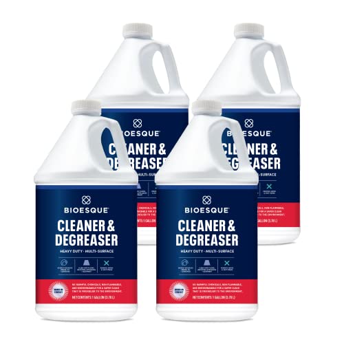 Bioesque Heavy Duty Multi-Surface Cleaner & Degreaser Concentrated Professional Formula, 1 Gallon (Pack of 4) - size: 128 Fl Oz (Pack of 4)