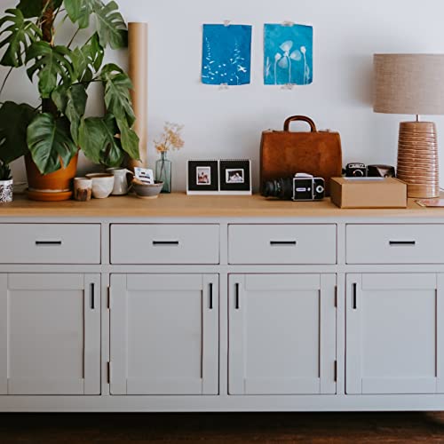 Ravinte Matte Black Kitchen Cabinet Handles 3-3/4 Inch Pulls 35 Pack - color: Matte Black, size: 3-3/4 Inches Hole Center