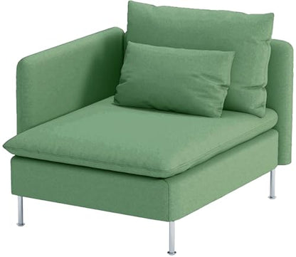 Heavy Velvet SODERHAMN Chair Cover Compatible with IKEA Sofa Slipcover - color: Velvet Light Green, size: 1 Seat Section