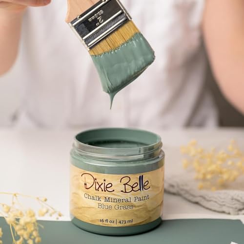 Dixie Belle Paint Company Chalk Mineral Paint - Blue Grass (8oz) - color: Blue Grass, size: 8 Fl Oz (Pack of 1)