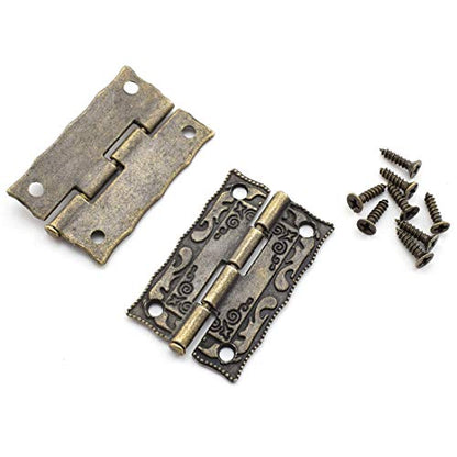 SDTC Tech Retro Bronze Alloy Latch Lock and Engraved Painten Hinge - color: A2E4 Kit