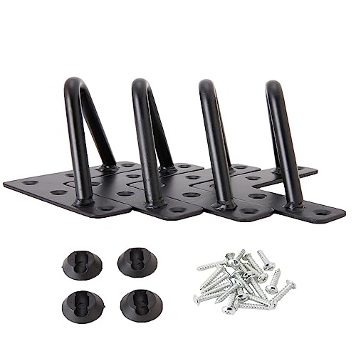 Osring 2 Inch Hairpin Legs 3/8" Dia 2 Rods, Black Furniture Table Feet 4pcs - color: Black, size: 2 Inch