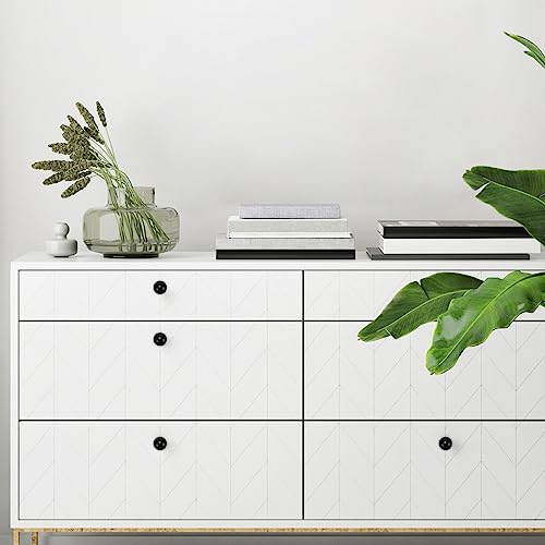10 Pack Matte Black Cabinet Knobs - Solid Zinc Alloy Drawer Knobs & Handles for Cabinets & Cupboards - color: Matte Black