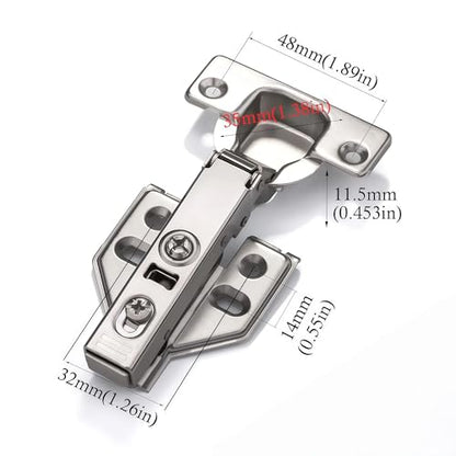 40Pcs Soft Close Full Overlay Cabinet Hinges with Clip-On Plate - color: Full Overlay, size: 40 Pieces