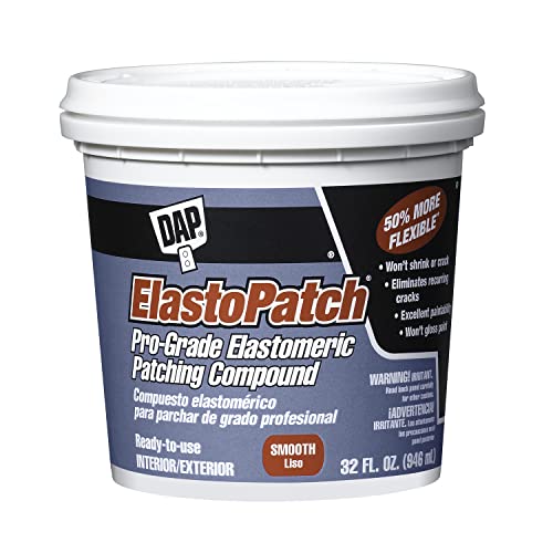 DAP ElastoPatch Smooth Flexible Patching Compound, White, 32 Oz (7079812278) - size: 32 oz