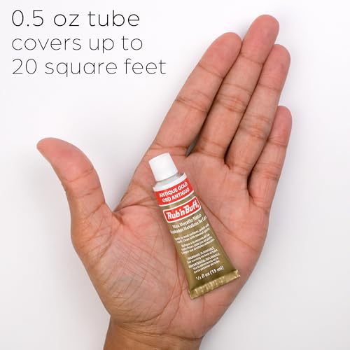 Amaco Rub and Buff Antique Gold 0.5oz/15ml Gilding Wax, Microfiber Cloth - color: Antique Gold