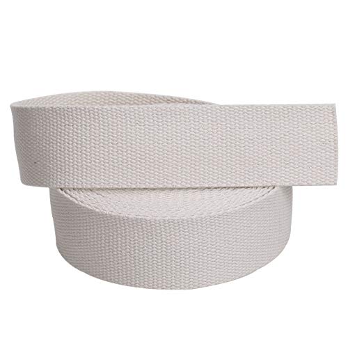 COTOWIN 1.5" Wide Thick Heavy Cotton Webbing，6 Yards (Natural, 1.5") - size: 1.5"