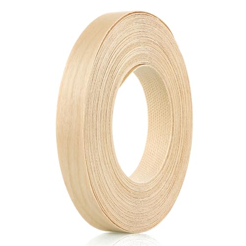Skelang Birch Wood Veneer Edgebanding Preglued 3/4" x50', Flexible Wood Tape with Hot Melt Adhesive for Shelving, Cabinet, Furniture - size: 3/4" x 50'