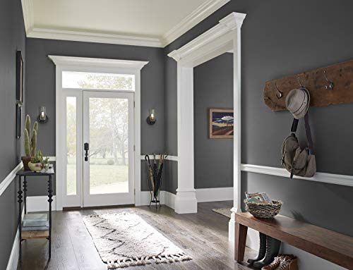 KILZ TRIBUTE Paint & Primer, Interior, Semi-Gloss, Mystic Black, 1 Gallon - color: MYSTIC BLACK, size: 128 Fl Oz (Pack of 1), style: Semi-Gloss