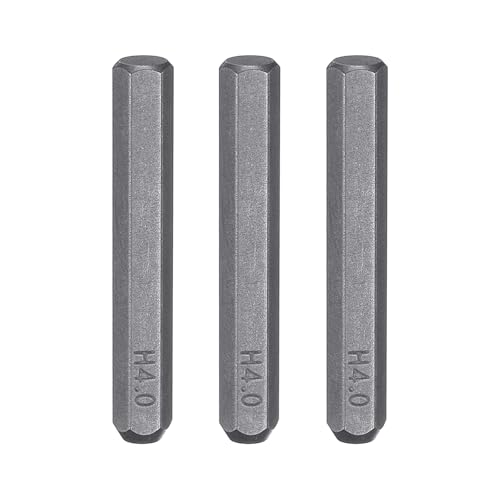 HARFINGTON 3pcs H4.0 Hex Screwdriver Bit 5/32" Hex Shank 28mm Length - size: H4.0