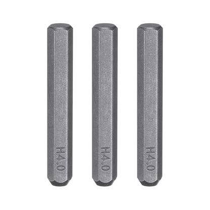 HARFINGTON 3pcs H4.0 Hex Screwdriver Bit 5/32" Hex Shank 28mm Length - size: H4.0