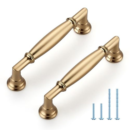 HOME EDIT Champagne Bronze Cabinet Handles 3-1/2 Inch Pulls 5 Pack - color: Champagne Bronze, size: 3-1/2 inches Hole Center