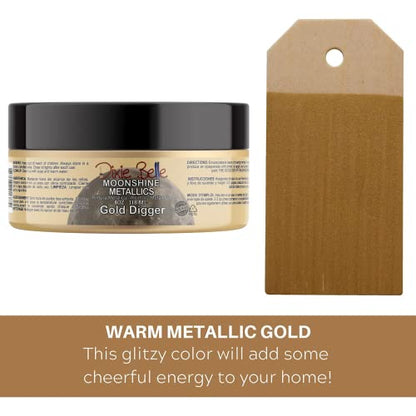 Dixie Belle Paint Company Moonshine Metallics - Gold Digger (4oz) - color: Gold Digger, style: 4 Fl Oz (Pack of 1)