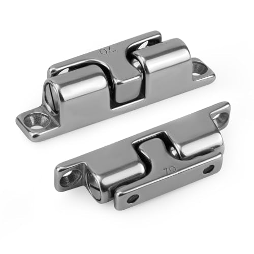 2pcs Marine Grade 316 Stainless Steel Cabinet Tension Catch, Double Roller Catch Cabinet Latches with Screws Adjustable Tension Door Latch for Cupboard Closet Closet Furniture