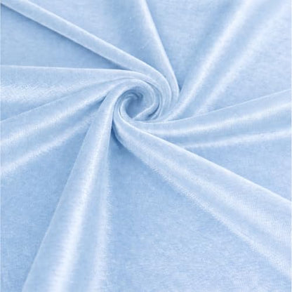 Barcelonetta | Stretch Velvet Fabric | Luxury & Soft | Velvet Fabric | 60" Wide Roll | 10% Spandex | Sewing, Apparel, Upholstery (Light Blue, 1 Yard) - color: Light Blue, size: 1 Yard