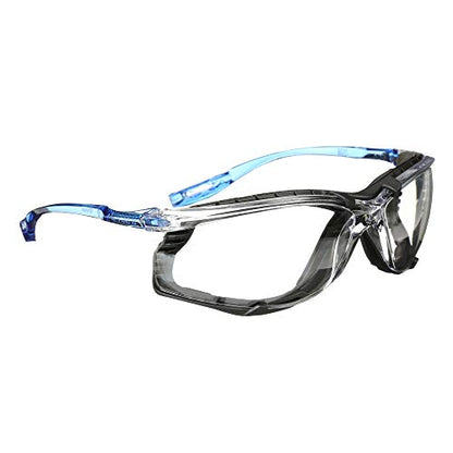 3M Safety Glasses, Virtua CCS, Anti-Fog Clear Lens, Blue Frame, ANSI Z87 - color: Clear Lens, Blue Frame With Foam Gasket, size: 1 Count (Pack of 1)