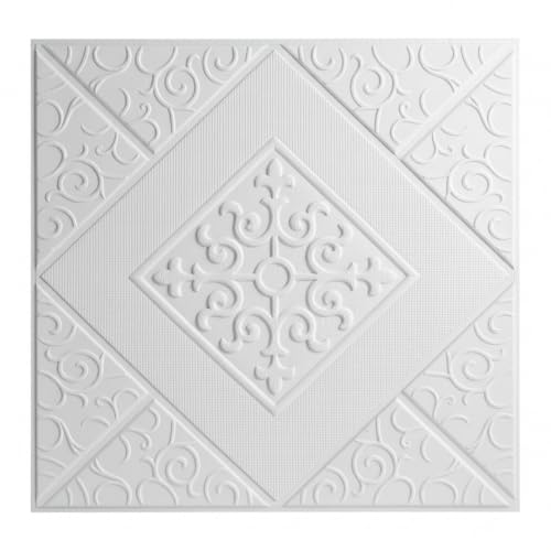 Nuanchu 20 Pcs 13.8 x 13.8 Inch Ceiling Tiles Peel and Stick, Elegant - color: Elegant, size: 13.8 x 13.8 Inch