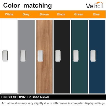 VEHCIL 20 Pack Square Cabinet Knobs Brushed Nickel, Single Hole Silver Kitchen Cabinet Handles Hardware for Cupboard Closet Bathroom Dresser Drawer Knobs, Solid Zinc Alloy - color: Brushed Satin Nickel, size: 1.5 Inch Knob