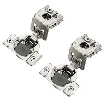 Satin Nickel Soft Close Cabinet Hinges,1-1/2 Inch Overlay,60 Pack (30 Pair) - size: 1-1/2 inch Overlay