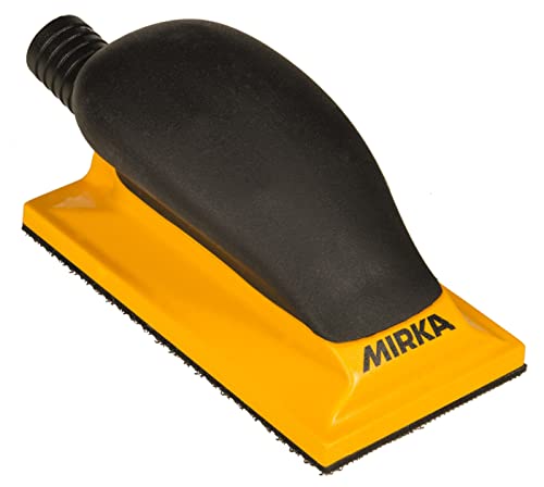 Mirka Hand Sanding Block for Hook and Loop Sheets, Vacuum-Ready, 2.75x5 in