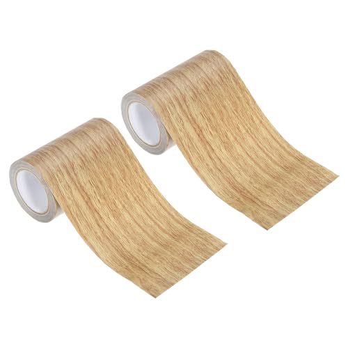 PATIKIL Wood Grain Repair Tape 4" X30', Self Adhesive Realistic Textured Repair Tape Patch for Floor Door Table Cabinets Desk, Brown Oak - color: Brown Oak, size: 4" x 30'