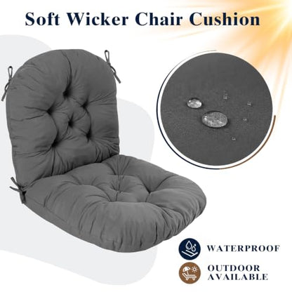 Rocking Chair Cushion, Swivel Rocker Chair Cushion Indoor - color: Dark Grey
