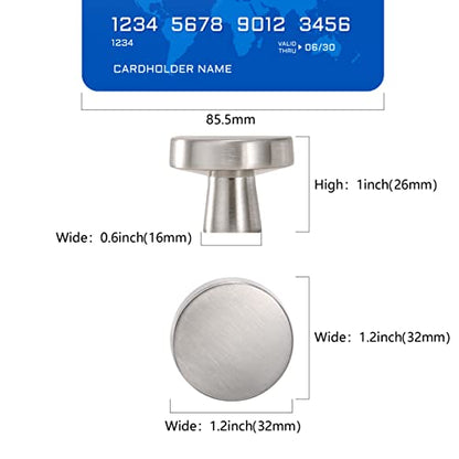 COTYKILEY 10 Pack Brushed Satin Nickel Kitchen Cabinet Knobs Solid Silver Drawer Knobs Dresser Knobs Cabinet Hardware - color: Brushed Satin Nickel