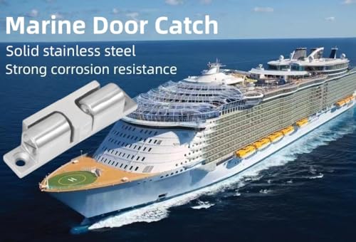 2Pcs Cabinet Door Catch, Solid Stainless Steel Adjustable Ball Tension Roller Catch Cabinet Door Double Ball Tension Catch with Screws for Ship Yacht RV (70MM) - size: 70MM