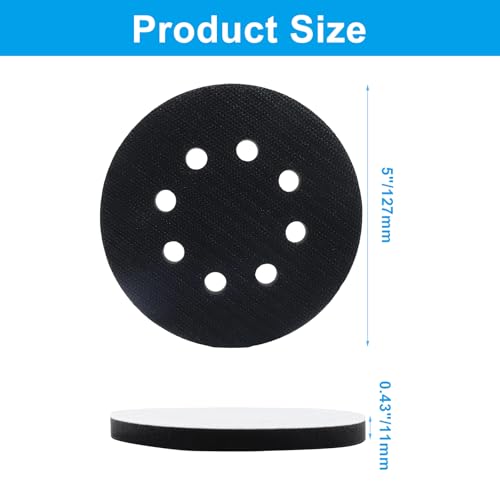 10 Pack 5 Inch Foam Sanding Pads, 8 Holes, Hook and Loop - size: 5 Inch(10 Pack, 8 Holes)