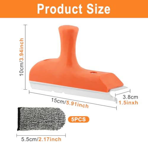 3-in-1 Edge Band Trimmer Set, Edgebanding Banding Tool with Dual-Radius Specification for 1.5" & 2", Woodworking Edge-Cutter Tool with 5 Finger Cots for Veneer on Straight, Curved
