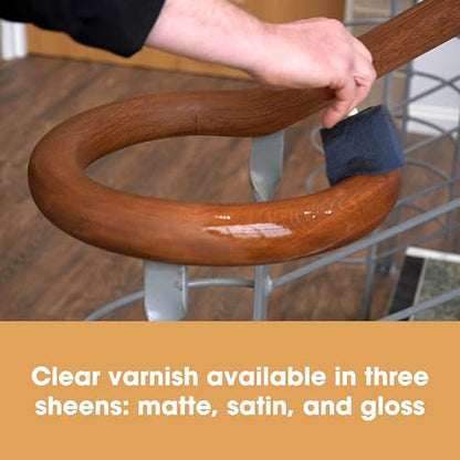 Furniture Clinic Wood Varnish, Polyurethane Waterproof Coating, Matte - color: Matte, size: 17 fl oz