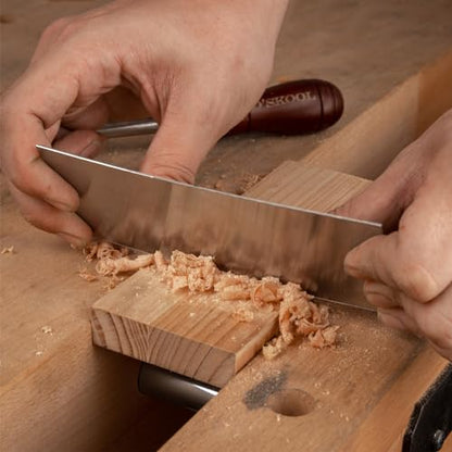 O'SKOOL Scraper Burnisher with Ø3/8" x 3-1/16" Chrome Molybdenum Steel Rod and Beechwood Dual-Handle, SAF011