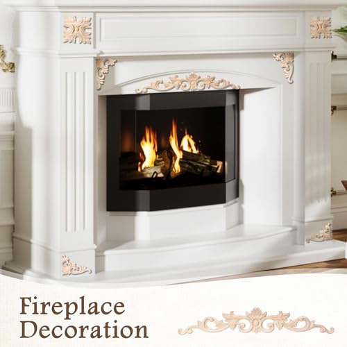 Croblissful 8 Pcs Wood Appliques and Onlays, Classic Style, Large Size - size: Large Size, style: Classic Style