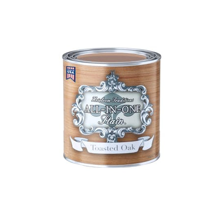 All-in-ONE Gel Stain - Toasted Oak (Faux raw Wood) - 16oz - color: Toasted Oak, size: 16 Fl Oz