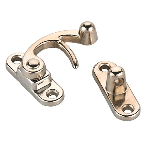 Highpoint Hook Latch Small Nickel Finish 1-Piece with Screws - size: 1-3/8" tall and 1-1/8" wide Nickel