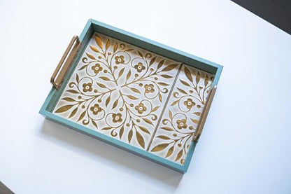 Main Street Peel and Stick Wallpaper Tiles, White & Gold Leaves, 24-Pack - style: White and Gold Leaves