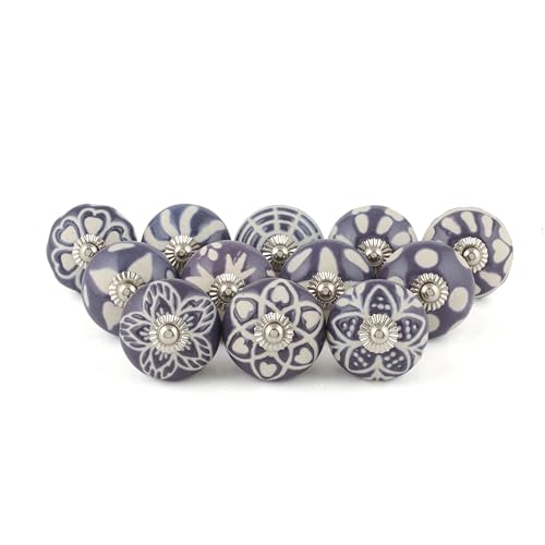 Kitchen Cabinet Knobs and Pulls for Dresser Drawers - Pack of 12 - color: Purple