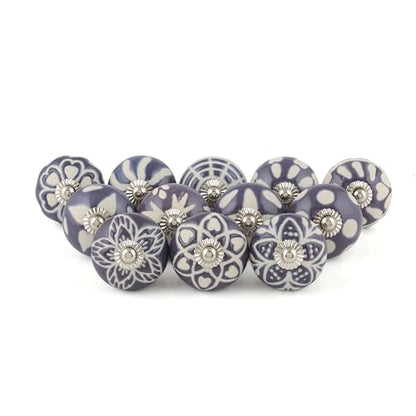 Kitchen Cabinet Knobs and Pulls for Dresser Drawers - Pack of 12 - color: Purple