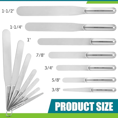 Saillong 7PCS Caulking Spatula Tool Set, From 3/8” To 1-1/2”